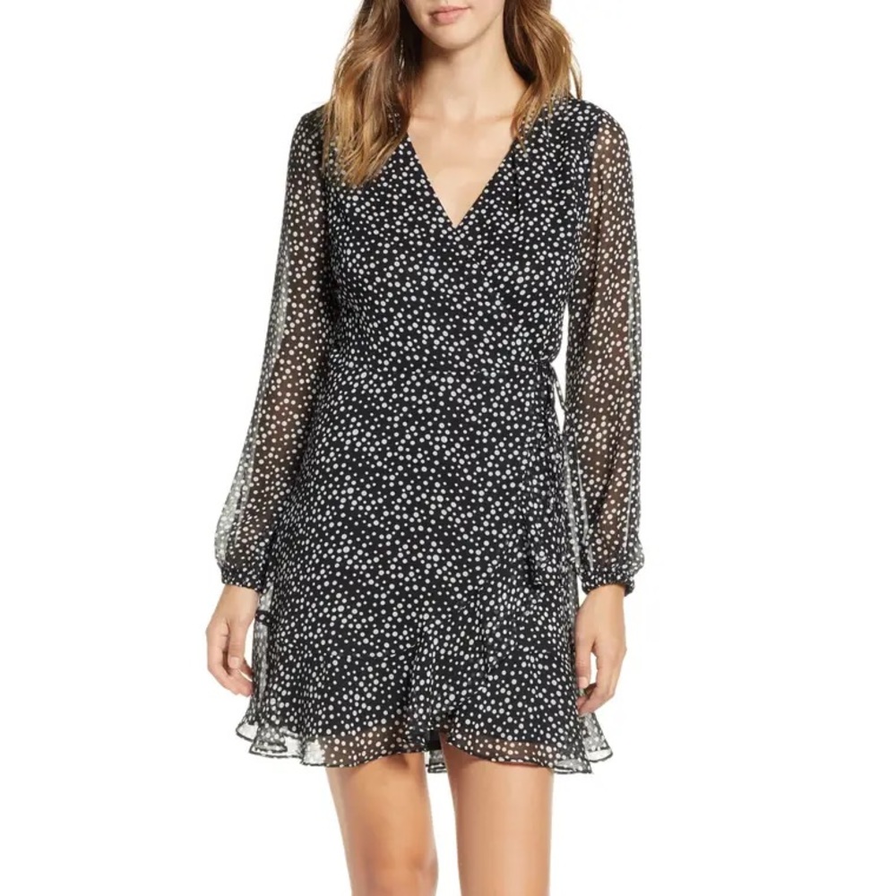 All in Favor Nordstrom Mini Wrap Dress